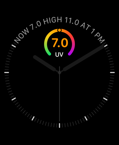 Screenshot of circular gauge complication